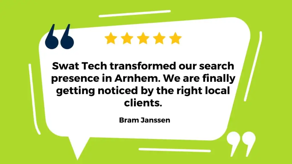 seo Client Reviews for Swat Tech Marketing Agency as an seo expert arnhem