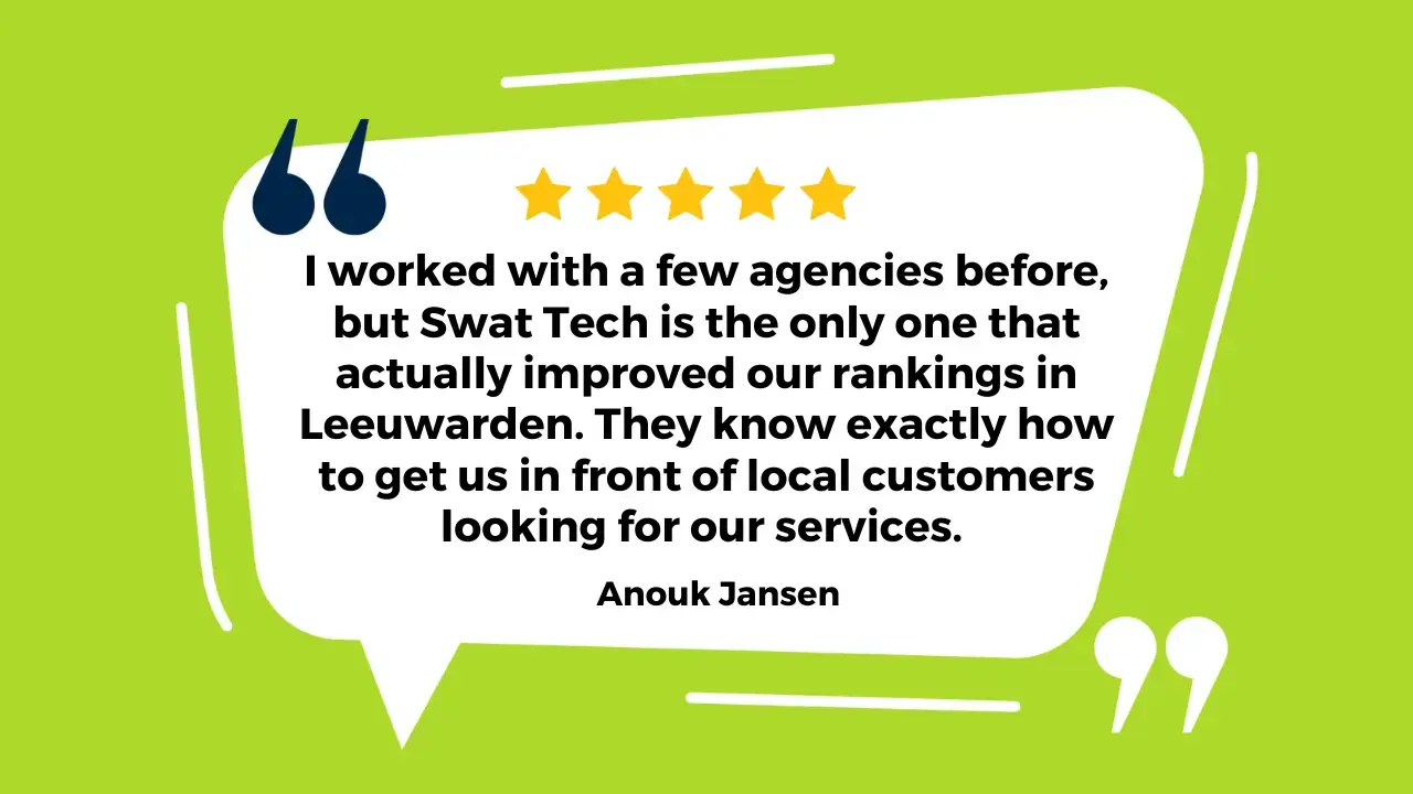 Client Reviews for Swat Tech Marketing Agency as seo expert Leeuwarden